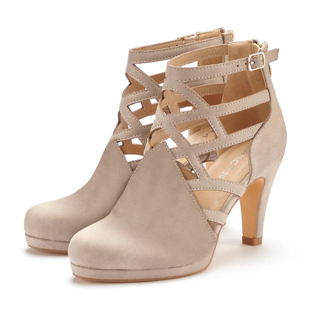 LASCANA Stiefelette Stiefel Boots mit Cut-Outs VEGAN