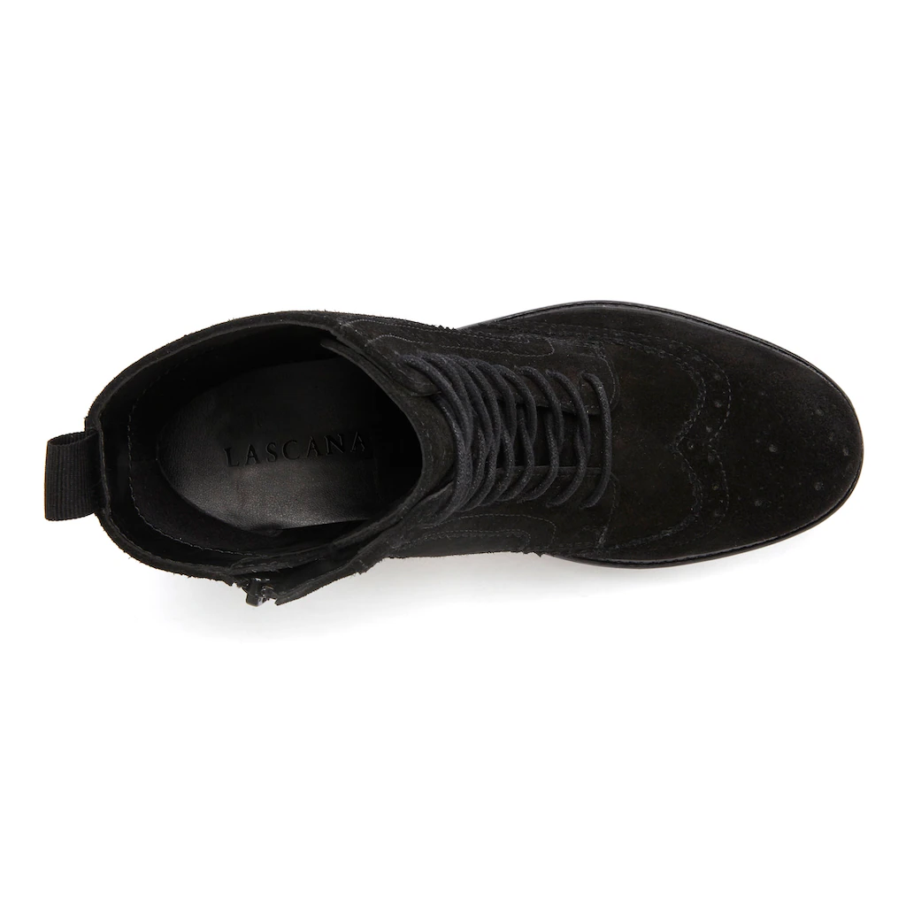 LASCANA Stiefelette »Stiefel Boots Schnürboots Schnürstiefelette« Aus Leder