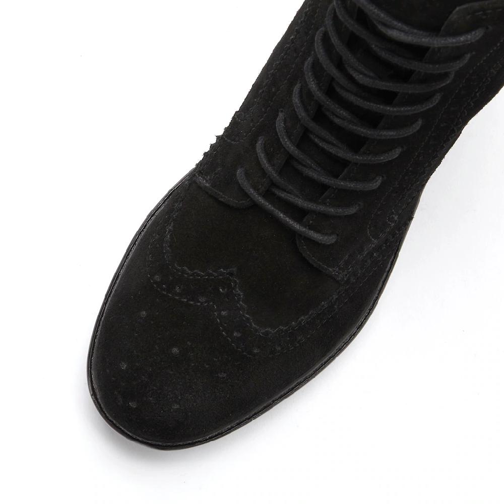 LASCANA Stiefelette »Stiefel Boots Schnürboots Schnürstiefelette« Aus Leder