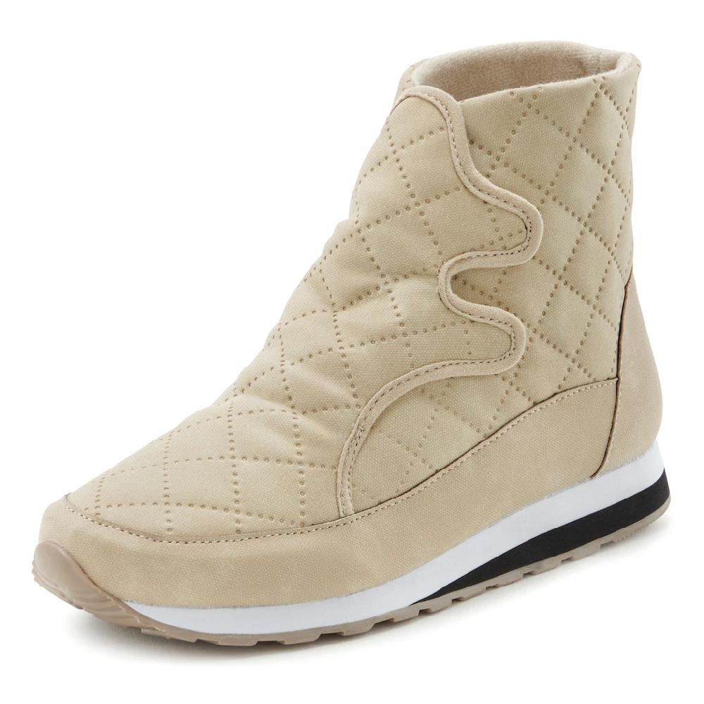 LASCANA Stiefelette »Stiefel Winterstiefel Sportive Boots « Stiefel Boots Im Sportiven Look Mit Modischer Stepp-Optik VEGAN Online Kaufen