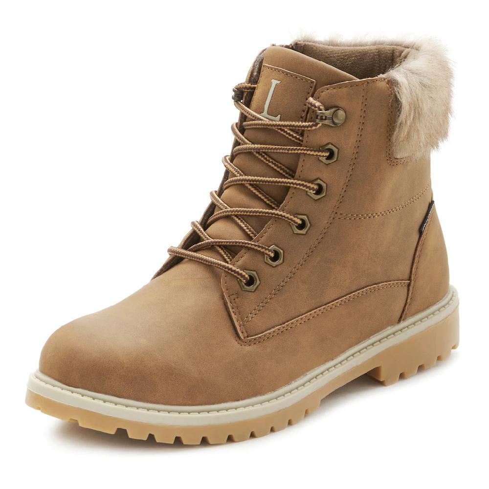 LASCANA Stiefelette »Winterstiefelette« Wind- & Wasserabweisend Winterboots Zum Schnüren Outdoorstiefel Kaufen
