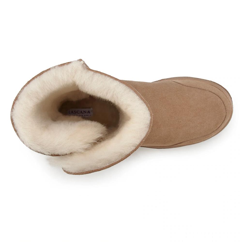LASCANA Winterstiefel Aus Kuscheligem Lammfell Robuste Sohle Winterstiefelette Snowboots Online Kaufen