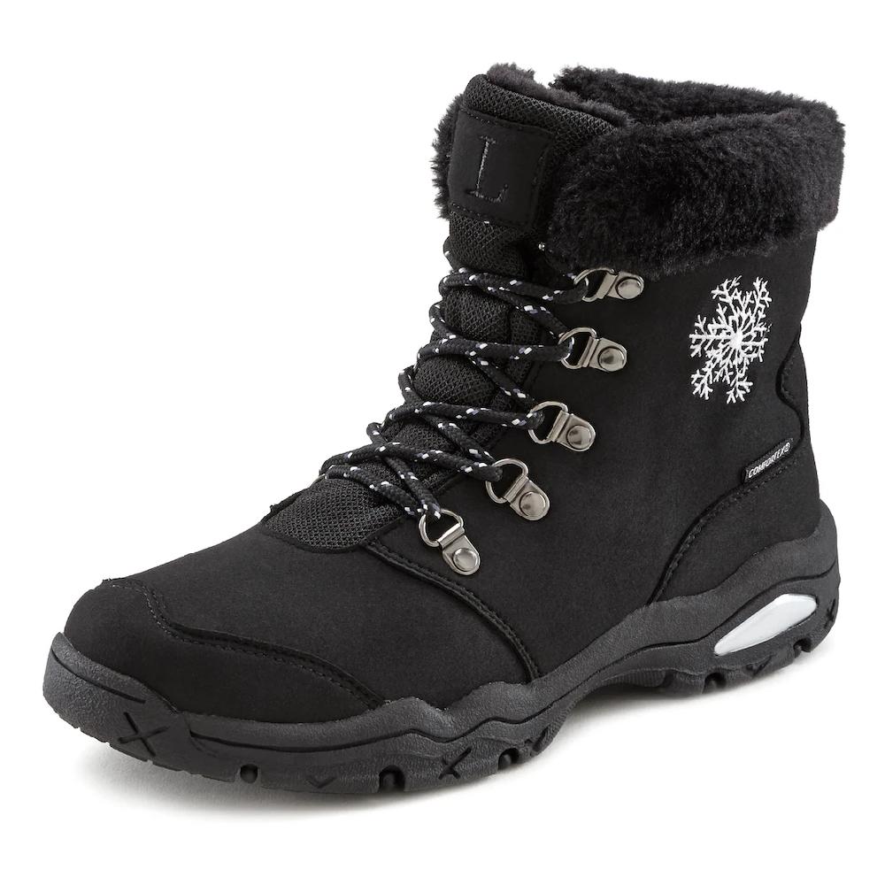LASCANA Winterstiefelette Stiefelette Stiefel Winterstiefel wind-& wasserabweisender Tex-Membran ▷ für