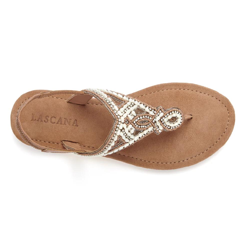 LASCANA Zehenstegsandale Mit Perlen Und Steinchen Besetzt Kaufen