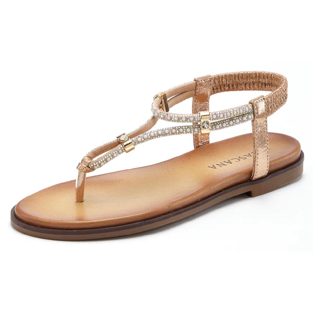 LASCANA Zehentrenner Mit Schmucksteinchen Sandale VEGAN