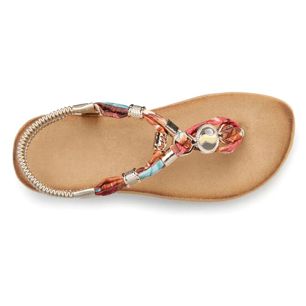 LASCANA Zehentrenner Sandale Mit Elastischen Riemchen Und Modischer Farbgebung