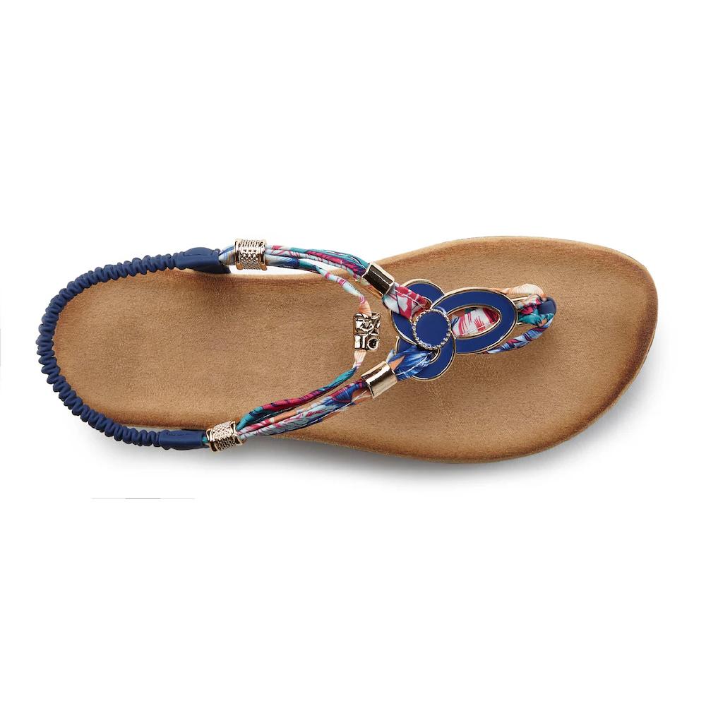 LASCANA Zehentrenner Sandale Pantolette Mit Stretcheinsatz