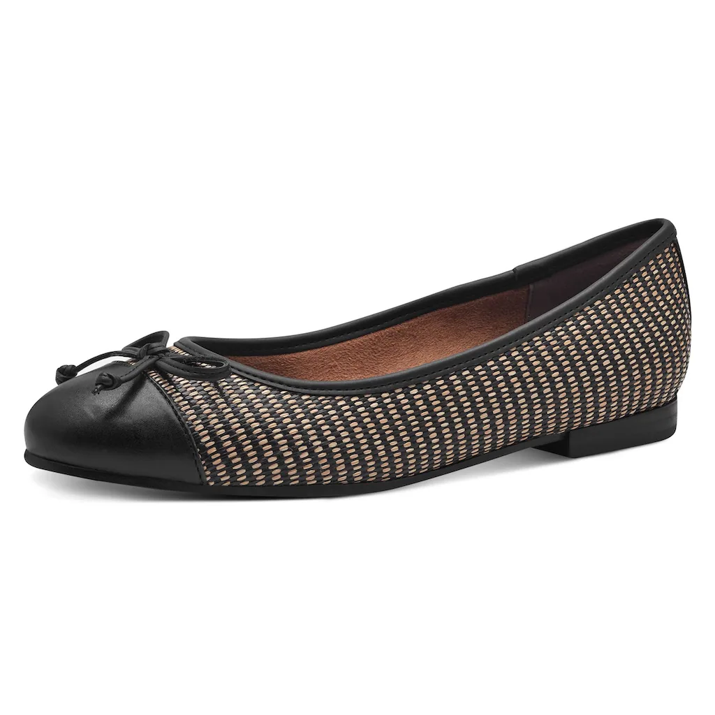 MARCO TOZZI Ballerina Blockabsatz Schlupfschuh Businessschuh mit Flechtmuster kaufen