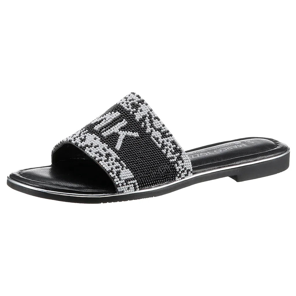 MARCO TOZZI by GMK Pantolette Blockabsatz Sommerschuh Schlappen mit GMK Logo in der Bandage