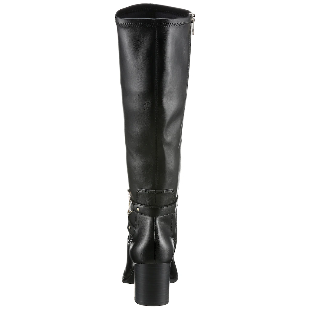 MARCO TOZZI By GMK Stiefel »ANGIO« Blockabsatz Langschaftstiefel Businessstiefel Schicke Logo-Spange Bestellen