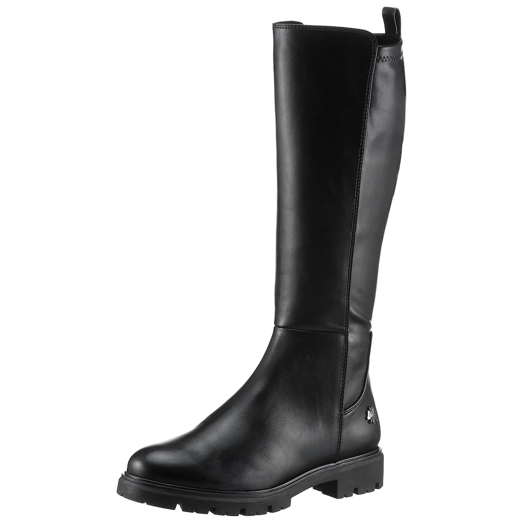 MARCO TOZZI by GMK Stiefel »BELLO« Blockabsatz Langschaftstiefel mit Logo-Schmuckelement an der Ferse kaufen