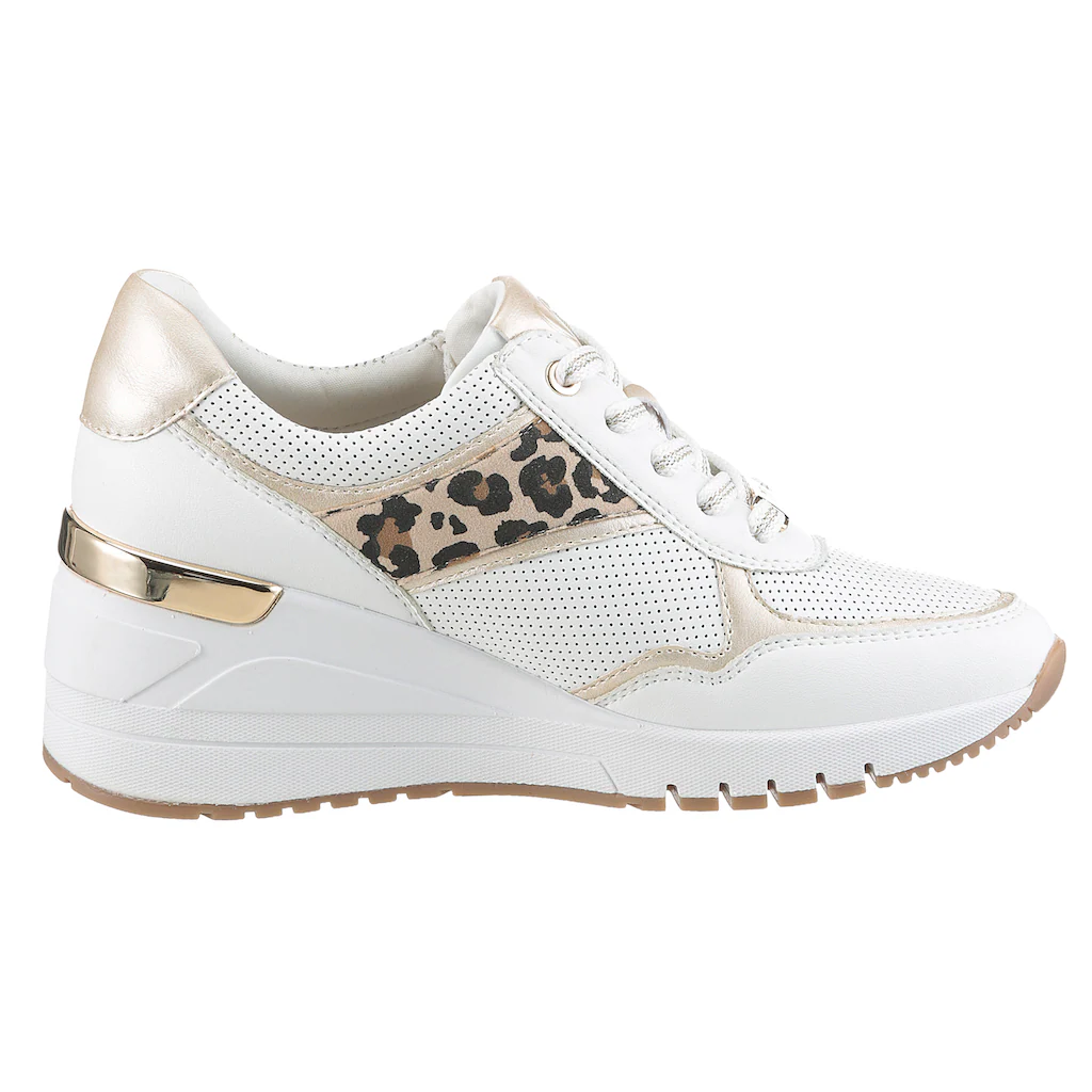 MARCO TOZZI Keilsneaker Freizeitschuh Halbschuh Schnürschuh Mit Außenreißverschluss ▷ Für