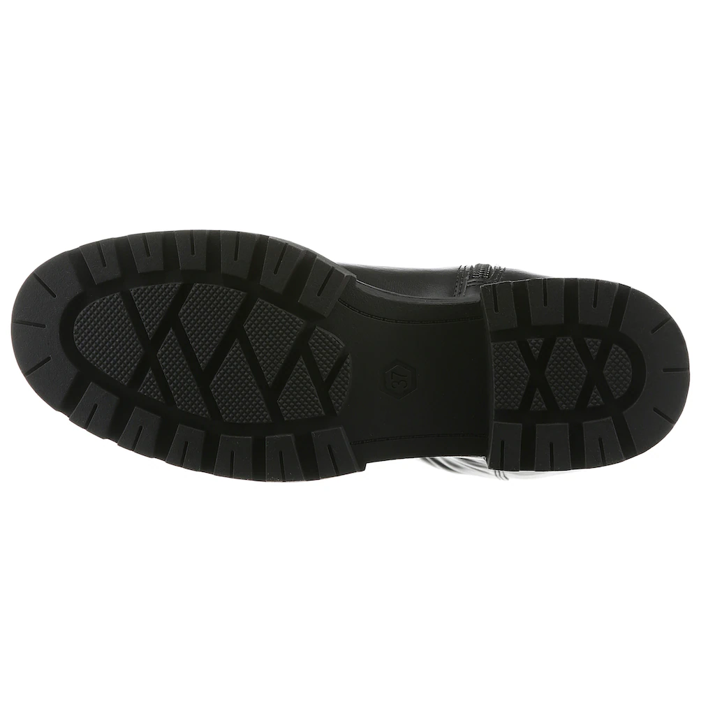 MARCO TOZZI Overkneestiefel »TRENTINO« Blockabsatz Herbstmode Flats Mit Feel Me-Ausstattung Online Kaufen