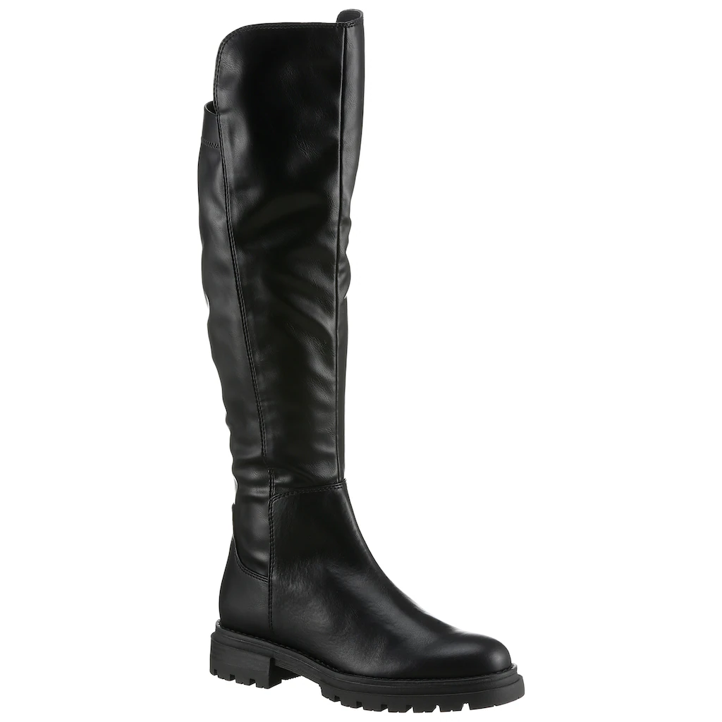 MARCO TOZZI Overkneestiefel »TRENTINO« Blockabsatz Herbstmode Flats mit Feel Me-Ausstattung online kaufen