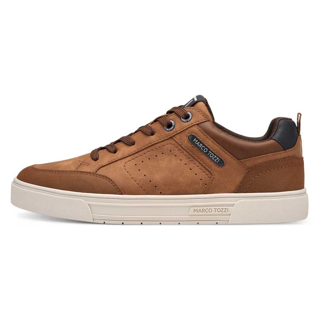 MARCO TOZZI Plateausneaker Freizeitsch Halbschuh Schnürschuh Mit Perforierung Und Ziernähten Online Kaufen