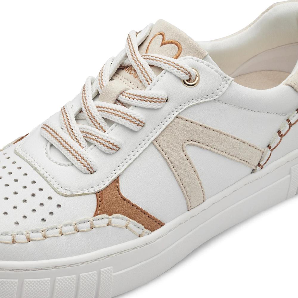 MARCO TOZZI Plateausneaker Freizeitschuh Halbschuh Schnürschuh Mit Unterlegtem Lochmuster