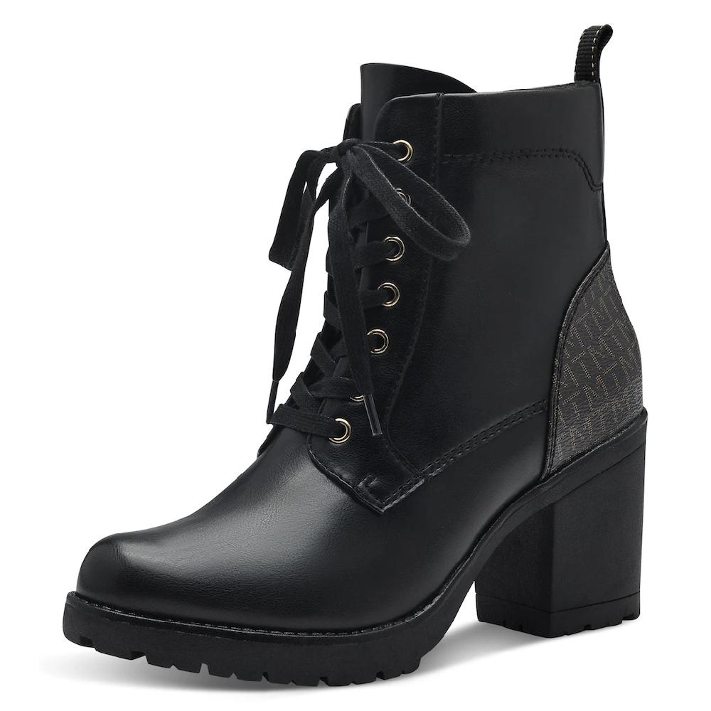 MARCO TOZZI Schnürstiefelette Blockabsatz Stiefelette Schnürboots in veganer Verarbeitung ▷ für