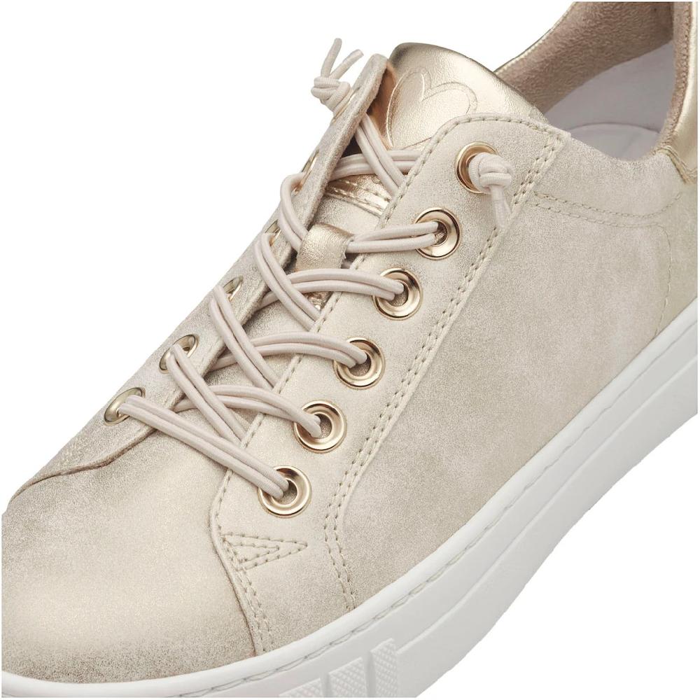 MARCO TOZZI Slip-On Sneaker Freizeitschuh Halbschuh Schlupfschuh Im Metallic Look