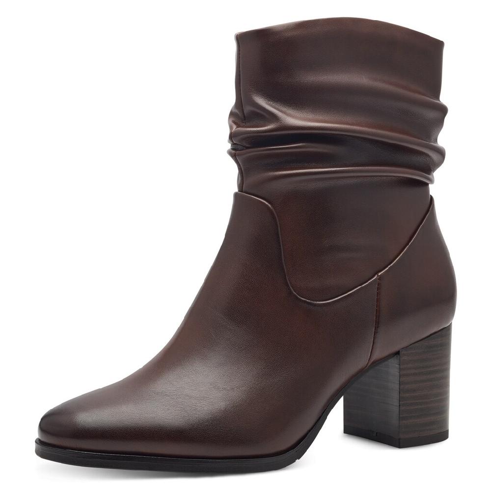 MARCO TOZZI Stiefelette »ANGIO« Blockabsatz Businessschuh mit Falten im slouchy Look online kaufen