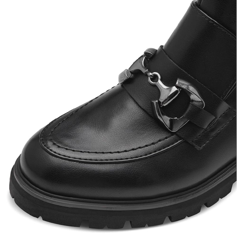 MARCO TOZZI Stiefelette Blockabsatz Boots Mit Zierriegel Und Schmuckelement Online Bestellen