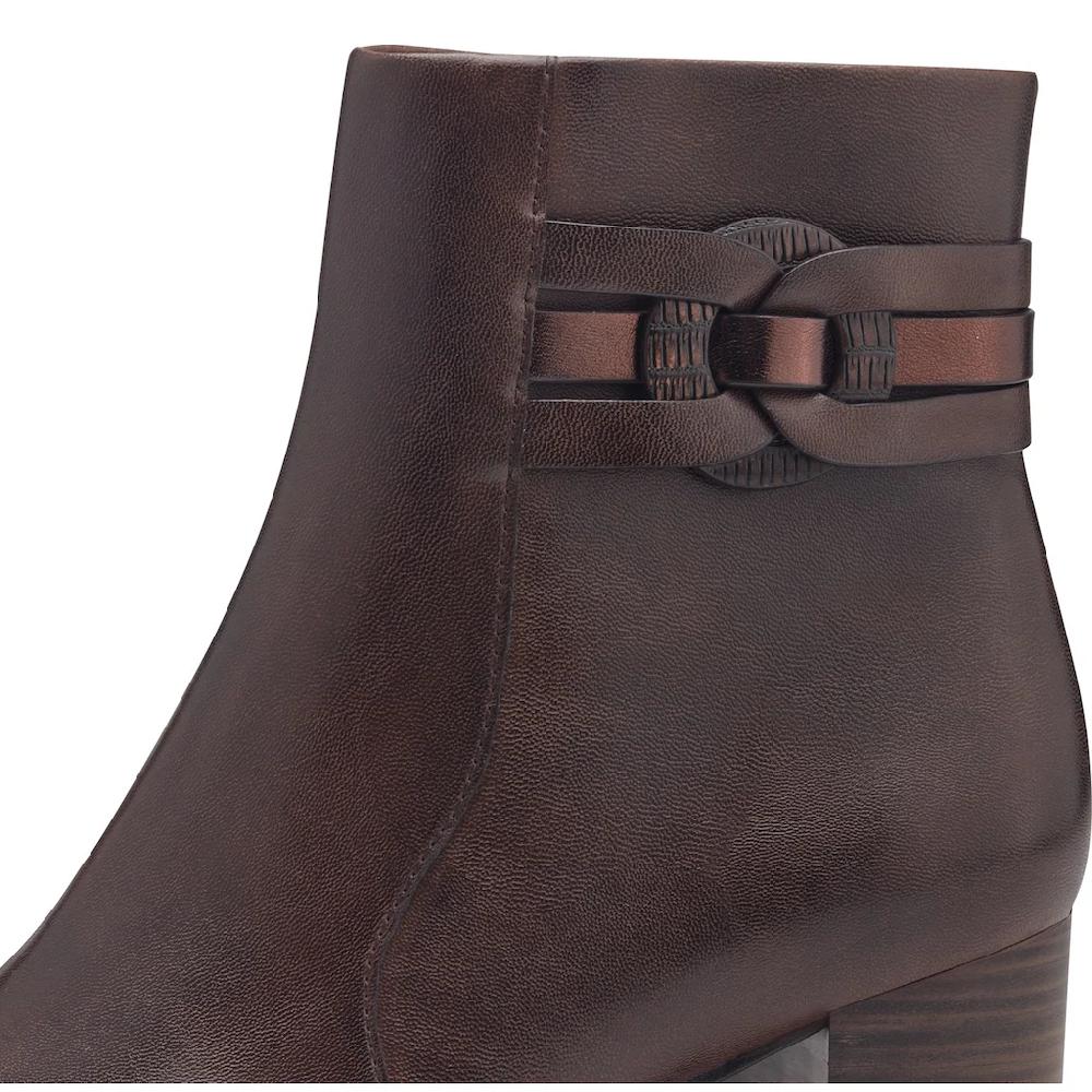 MARCO TOZZI Stiefelette Blockabsatz Businessschuh Ankleboots Mit Schmuck-Zierriegel Bestellen