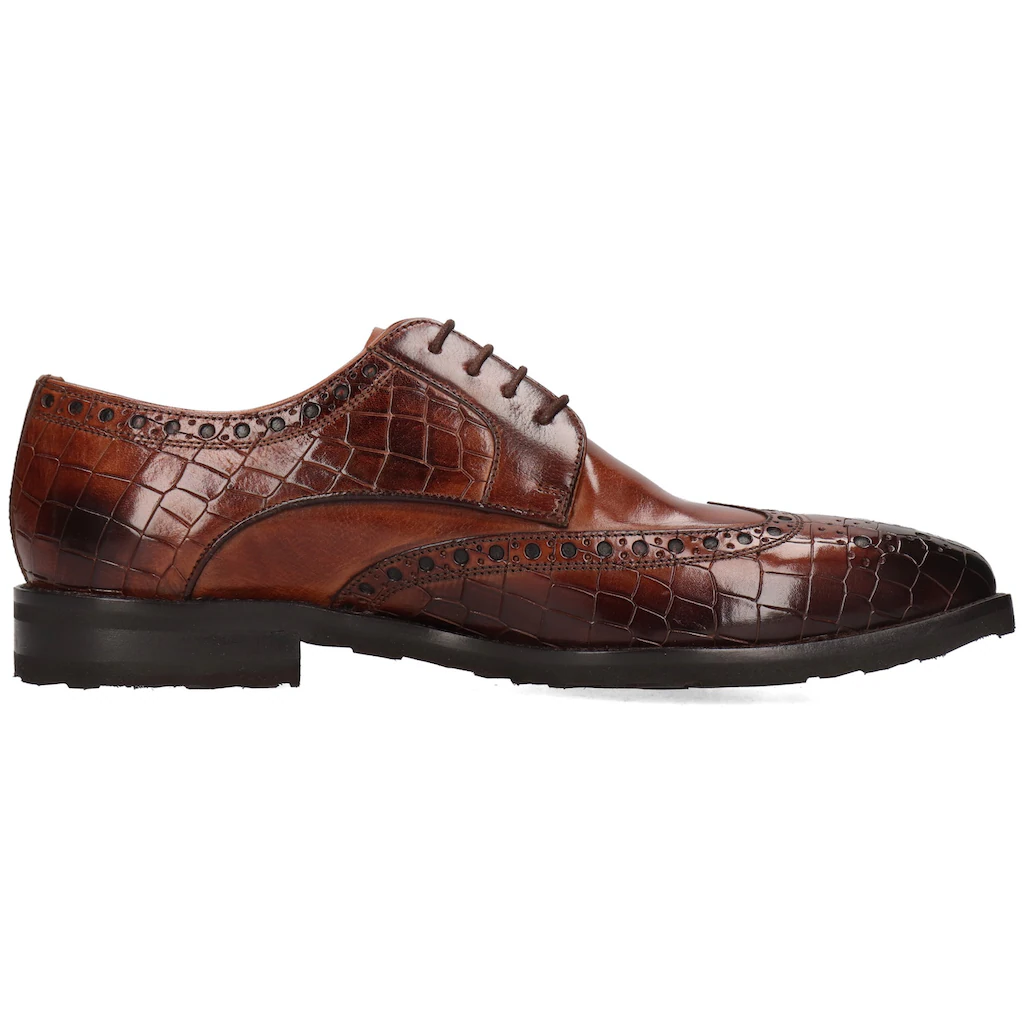 Melvin & Hamilton Budapester »Flynn 4 - Vegetabil Gegerbtes Leder« Brogue Anzugschuh Schnürschuh Mit Flügelkappe Bestellen