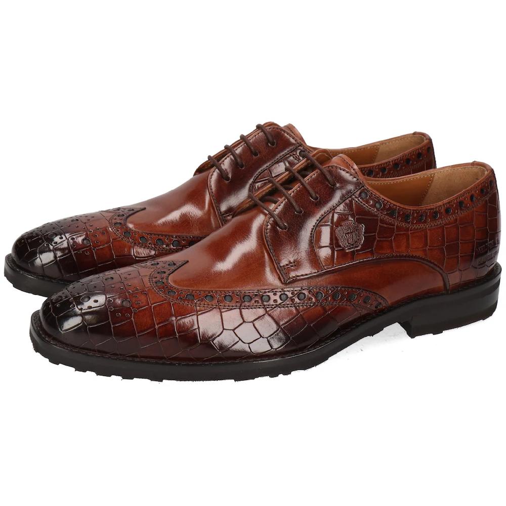 Melvin & Hamilton Budapester »Flynn 4 - vegetabil gegerbtes Leder« Brogue Anzugschuh Schnürschuh mit Flügelkappe bestellen