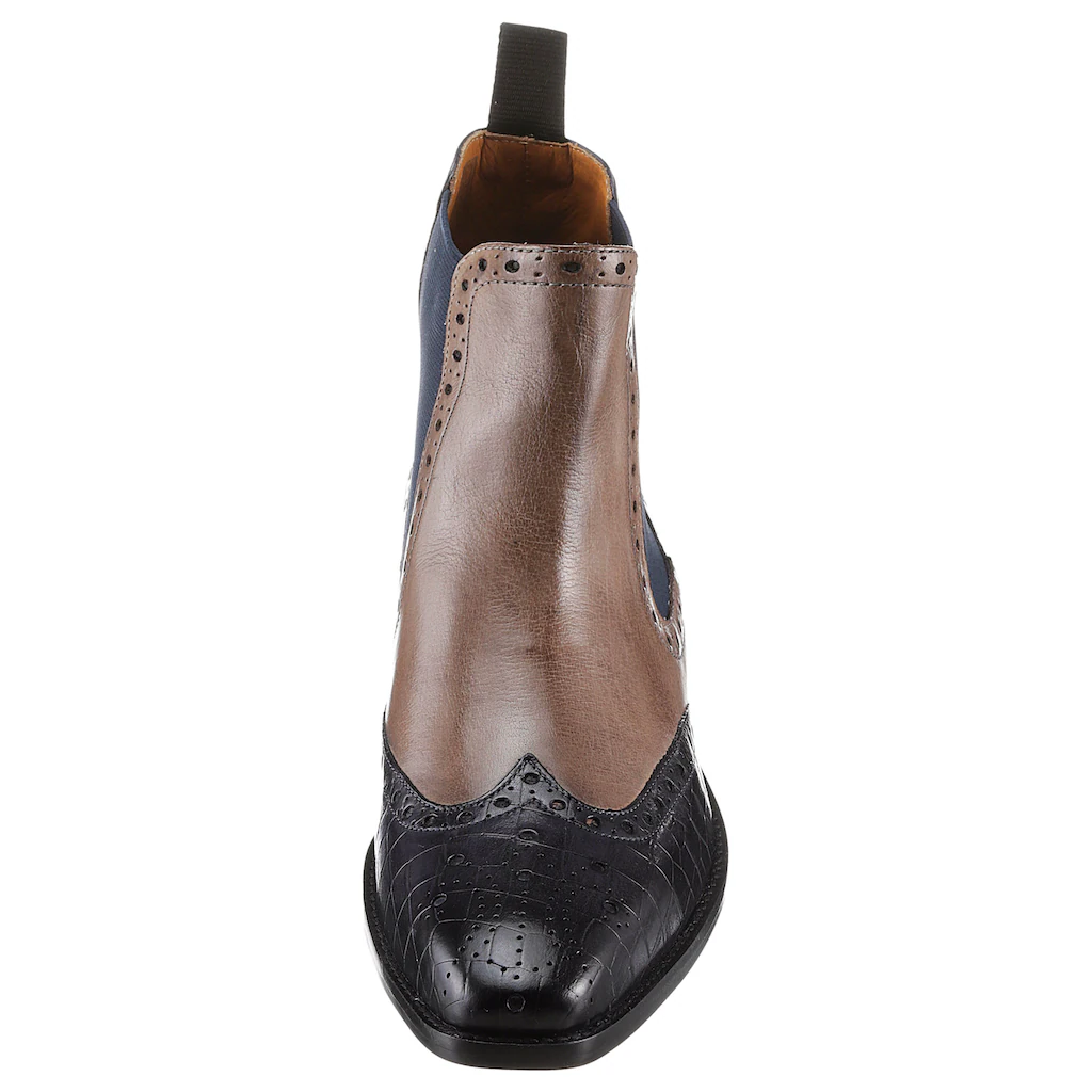 Melvin & Hamilton Chelseaboots »Martin 5 - Vegetabil Gegerbt« Budapester Anzugschuh Business Schuh Mit Feiner Lochung