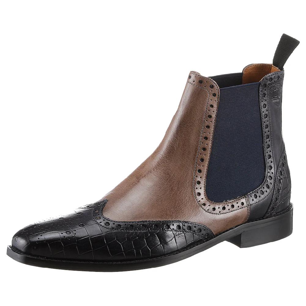 Melvin & Hamilton Chelseaboots »Martin 5 - vegetabil gegerbt« Budapester Anzugschuh Business Schuh mit feiner Lochung