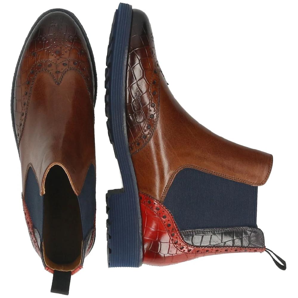 Melvin & Hamilton Chelseaboots »Selina 6 - Vegetabil Gegerbt« Brogue Anzugschuh Stiefelette Mit Lyralochung Bestellen