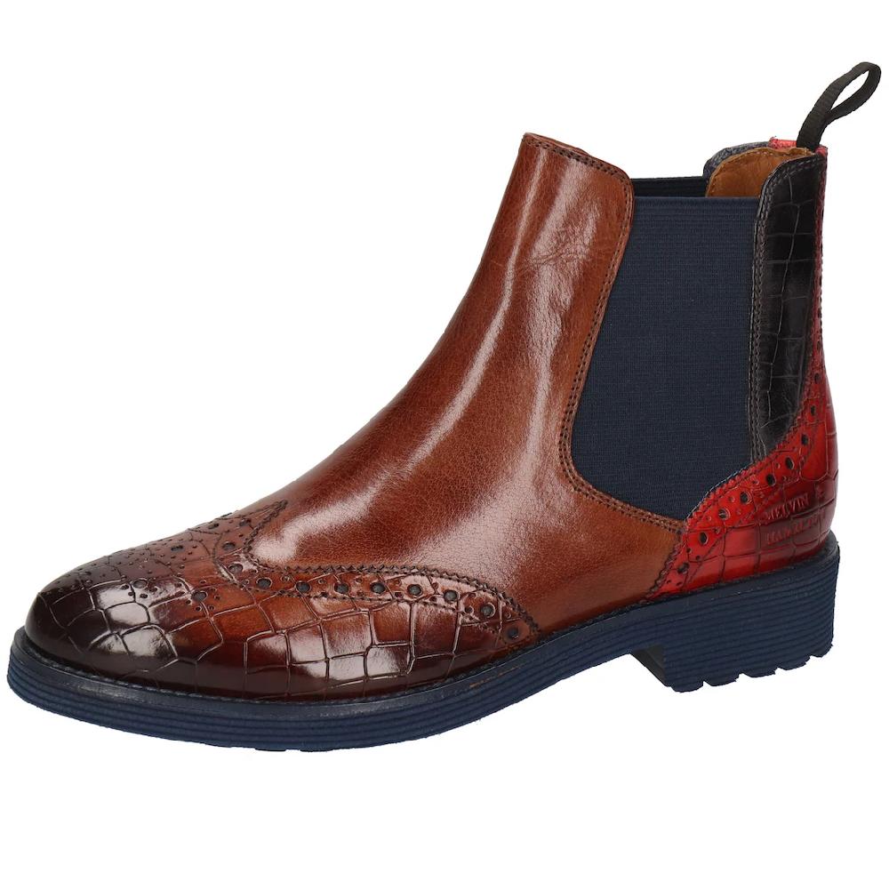 Melvin & Hamilton Chelseaboots »Selina 6 - Vegetabil Gegerbt« Brogue Anzugschuh Stiefelette Mit Lyralochung Bestellen