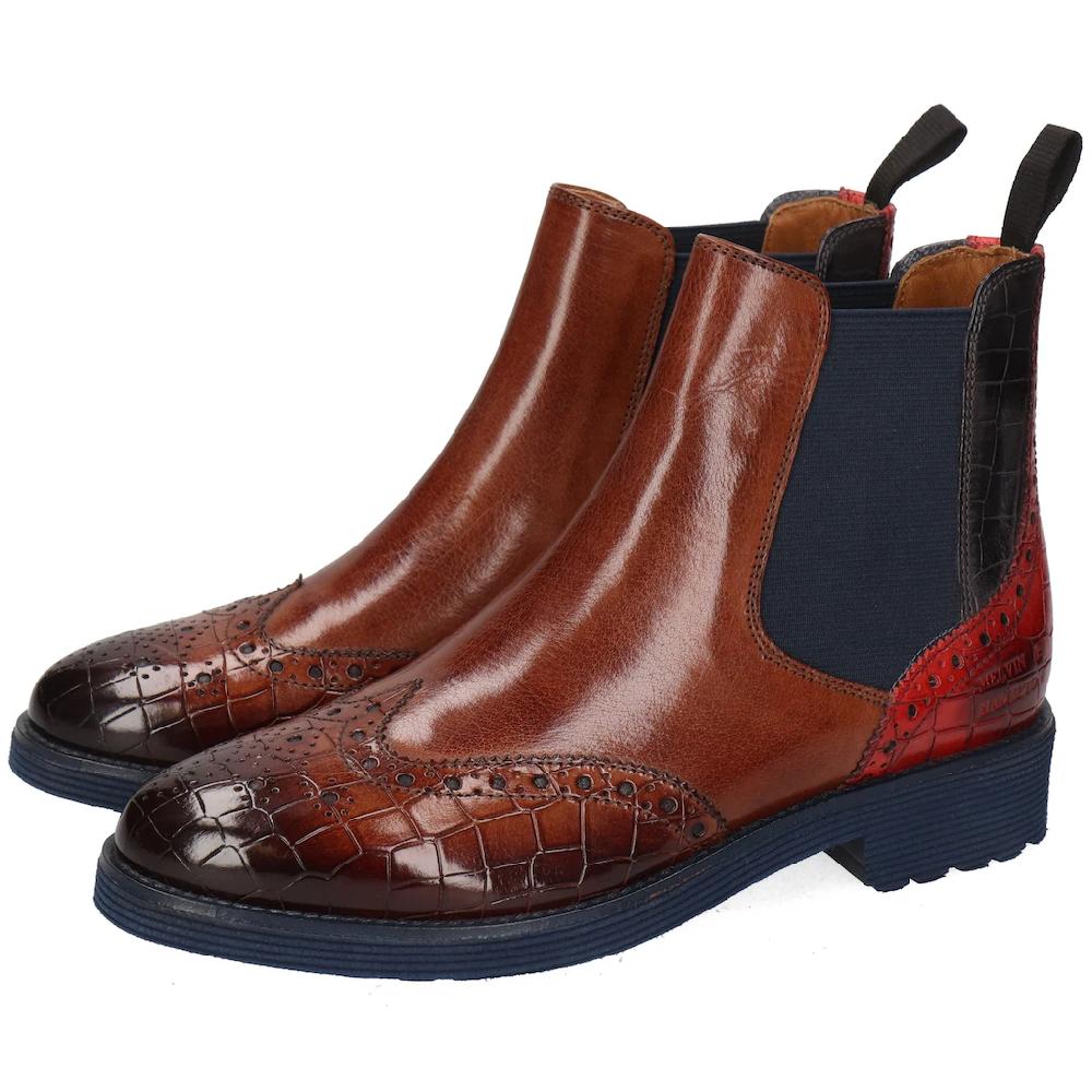 Melvin & Hamilton Chelseaboots »Selina 6 - vegetabil gegerbt« Brogue Anzugschuh Stiefelette mit Lyralochung bestellen