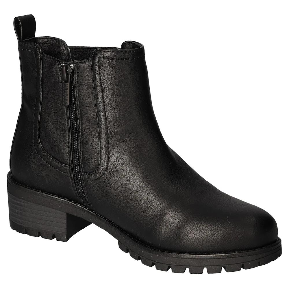 Mustang Shoes Chelseaboots Stiefelette Blockabsatz Mit Seitlichem Stretch Online Kaufen