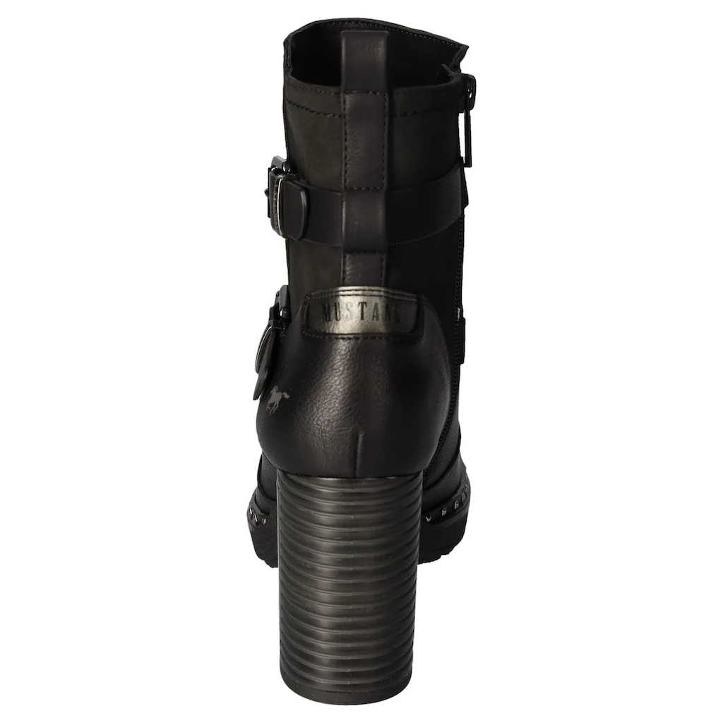 Mustang Shoes Plateaustiefelette Stiefelette Bikerboots Mit Innenreißverschlus Bestellen
