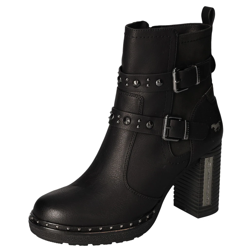 Mustang Shoes Plateaustiefelette Stiefelette Bikerboots mit Innenreißverschlus bestellen