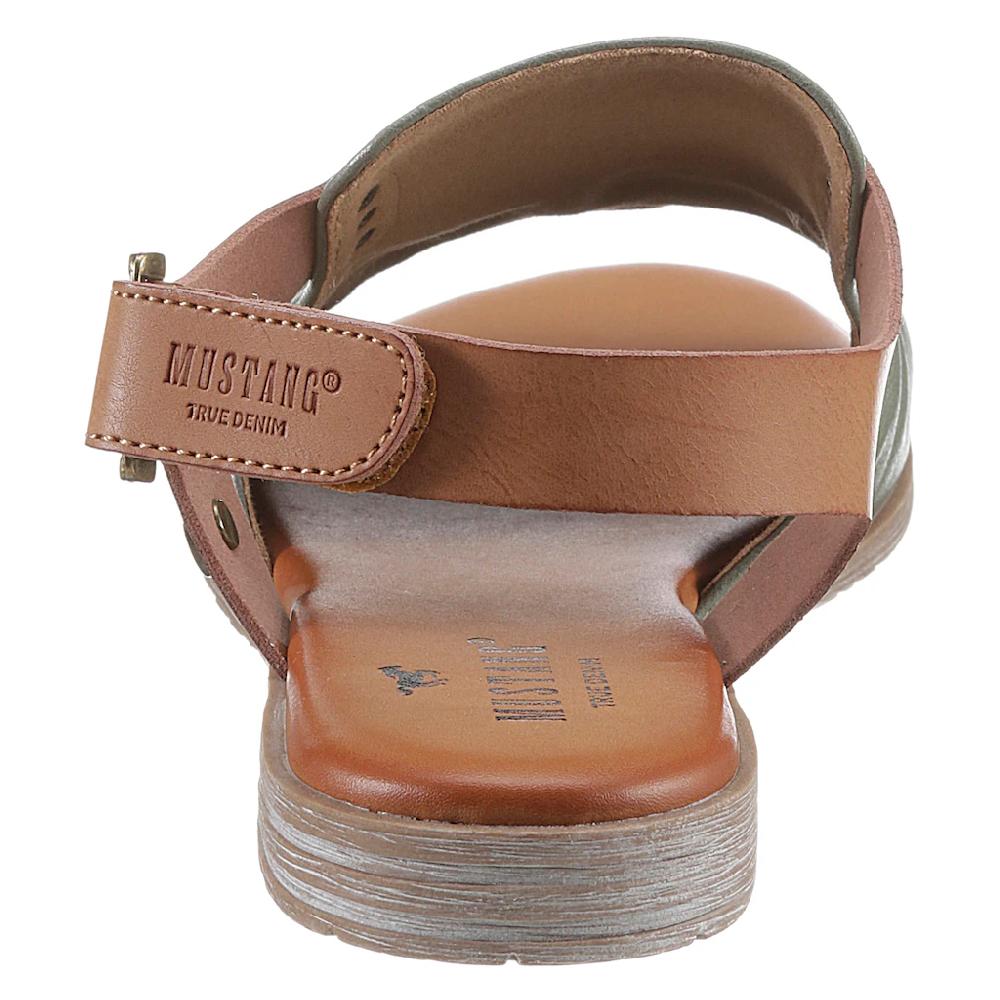 Mustang Shoes Riemchensandale Sommerschuh Sandalette Blockabsatz Mit Klettverschluss Online Kaufen