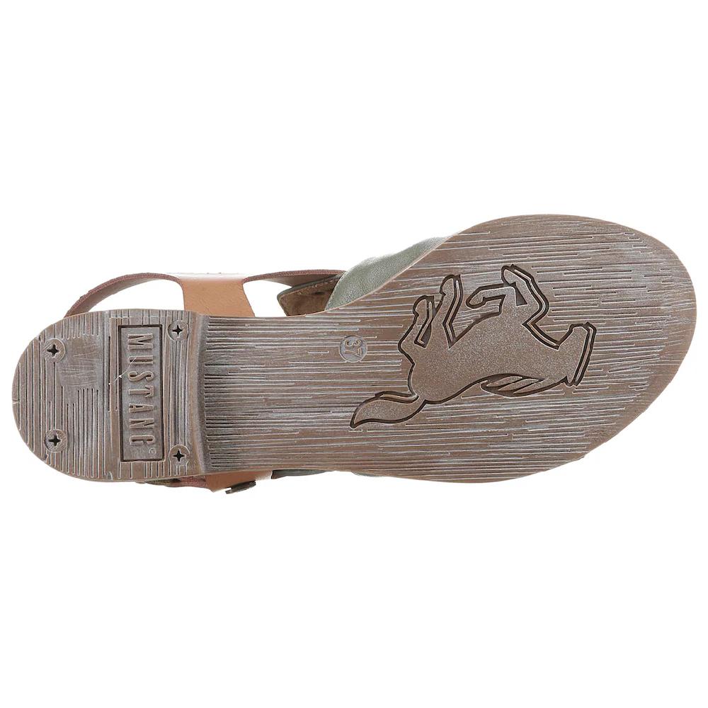Mustang Shoes Riemchensandale Sommerschuh Sandalette Blockabsatz Mit Klettverschluss Online Kaufen