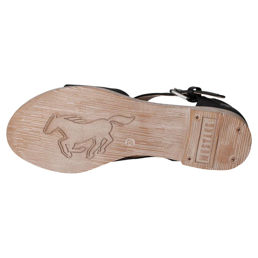 Mustang Shoes Sandale Sommerschuh Sandalette Riemchensandale In Asymmetrischer Optik