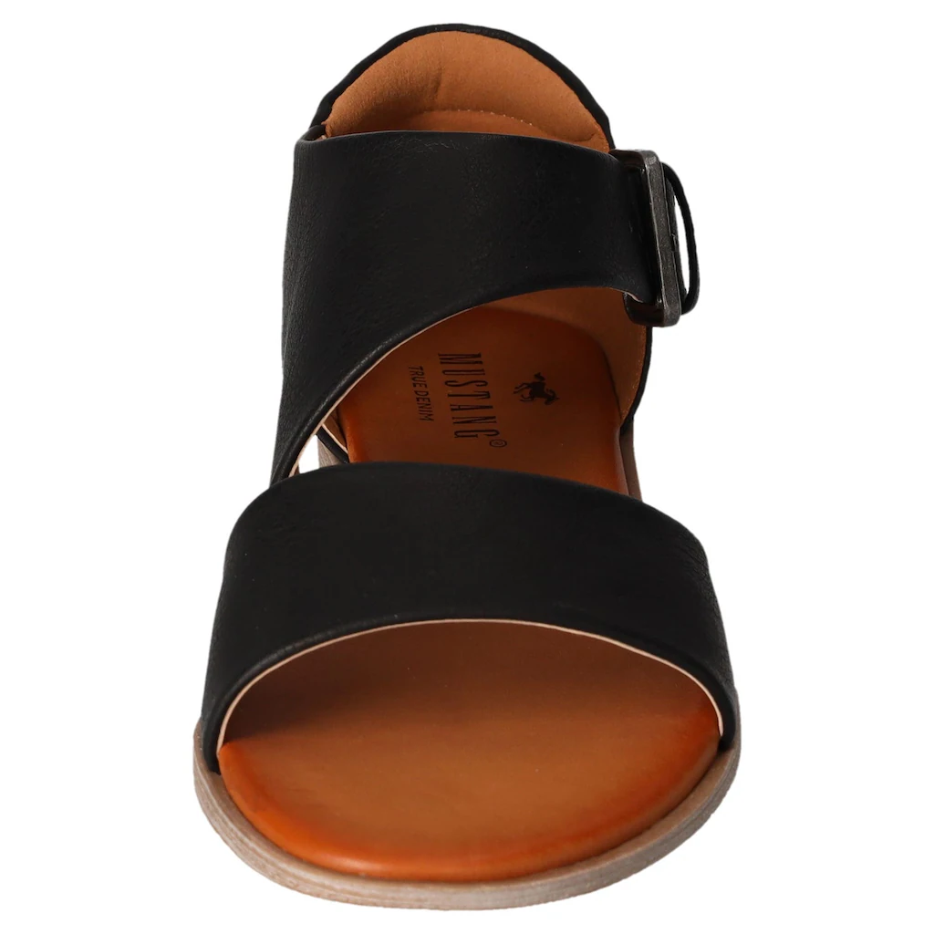 Mustang Shoes Sandale Sommerschuh Sandalette Riemchensandale In Asymmetrischer Optik