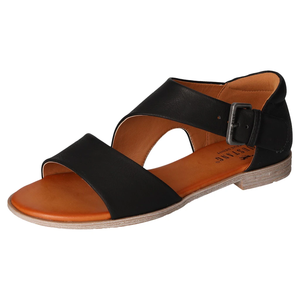 Mustang Shoes Sandale Sommerschuh Sandalette Riemchensandale in asymmetrischer Optik