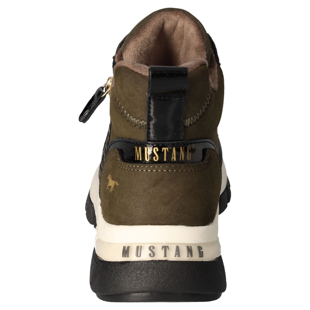Mustang Shoes Schnürboots High Top Sneaker Stiefelette Mit Zusätzlichem Reißverschluss Bestellen