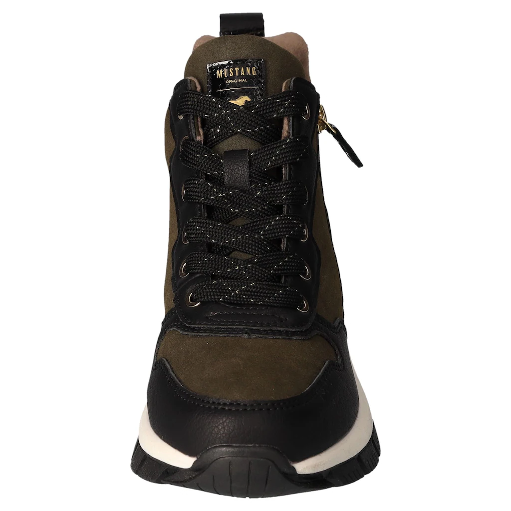 Mustang Shoes Schnürboots High Top Sneaker Stiefelette Mit Zusätzlichem Reißverschluss Bestellen