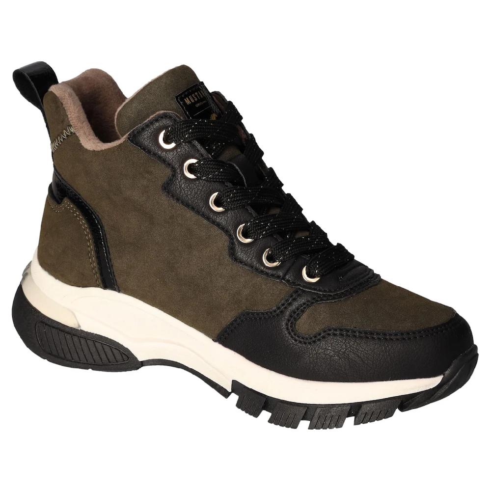 Mustang Shoes Schnürboots High Top Sneaker Stiefelette Mit Zusätzlichem Reißverschluss Bestellen