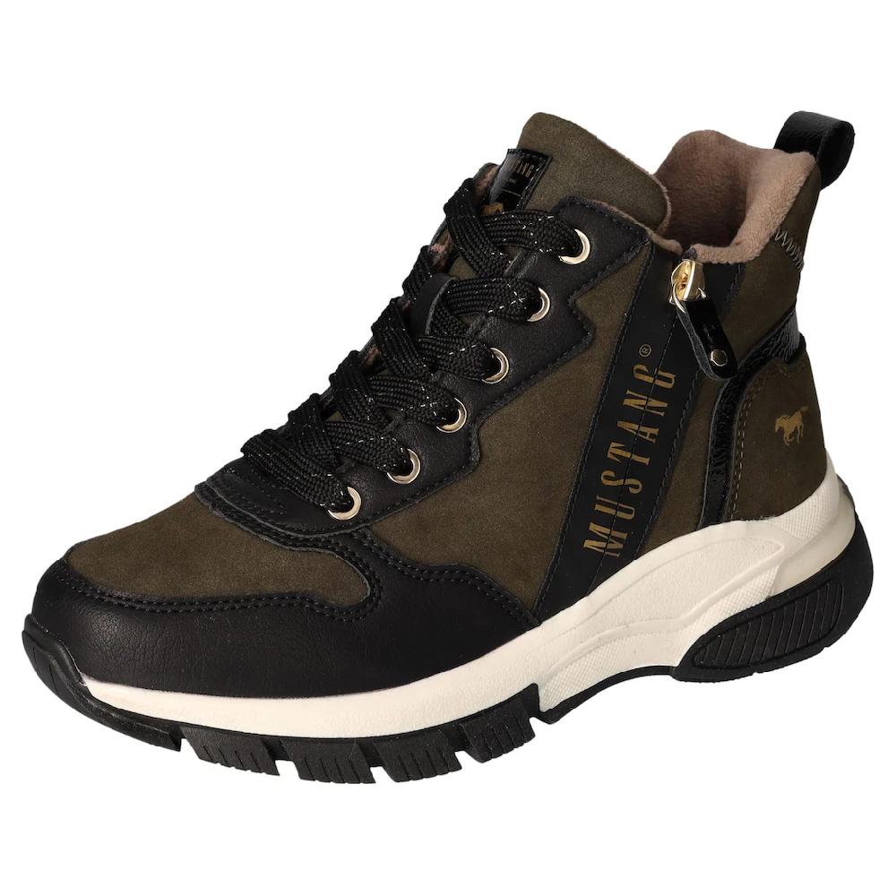 Mustang Shoes Schnürboots High Top Sneaker Stiefelette mit zusätzlichem Reißverschluss bestellen