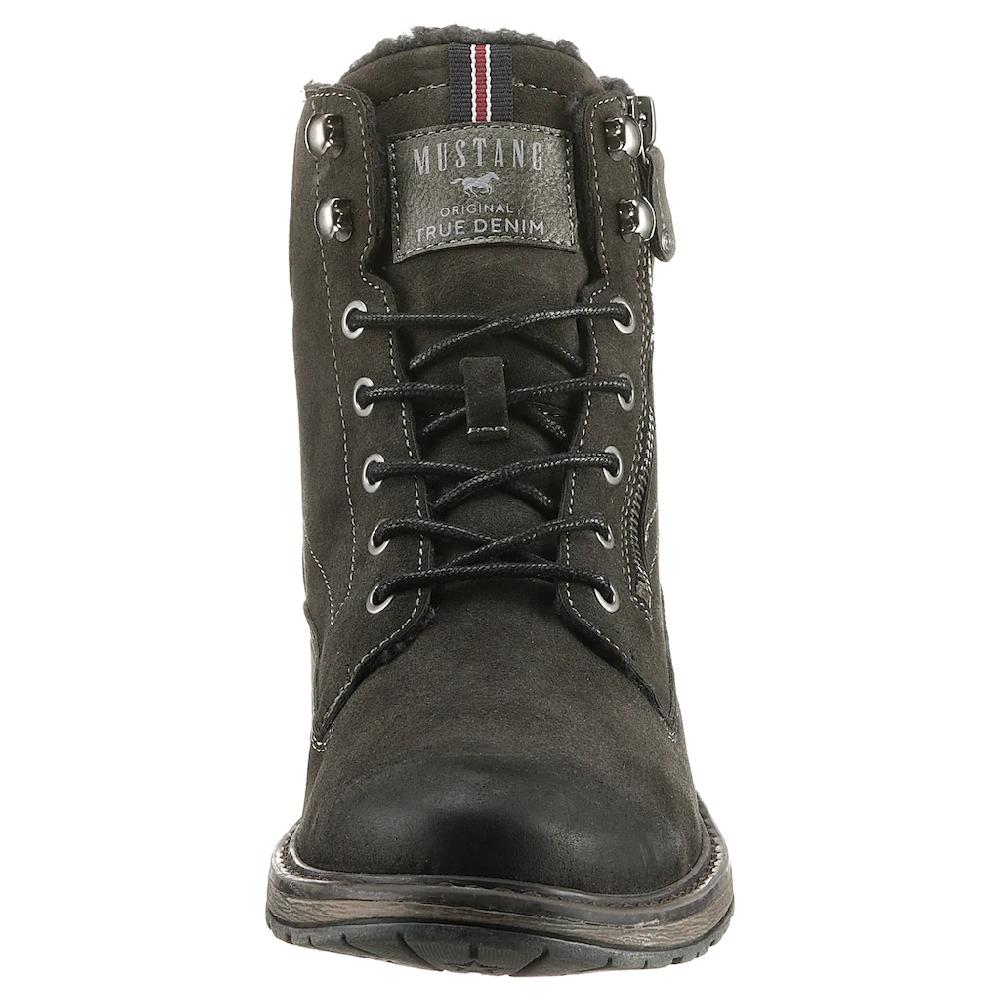 Mustang Shoes Schnürboots Mit Seitlichem Reißverschluss Für Leichteres Schlupfen ▷ Für