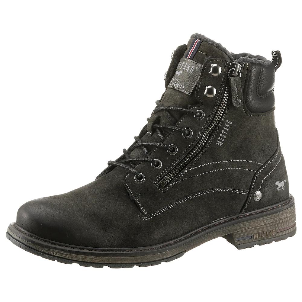 Mustang Shoes Schnürboots mit seitlichem Reißverschluss für leichteres Schlupfen ▷ für