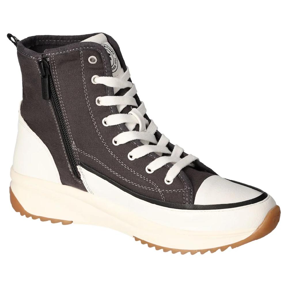 Mustang Shoes Schnürboots Plateau High Top-Sneaker Freizeitschuh Mit Reißverschluss ▷ Für