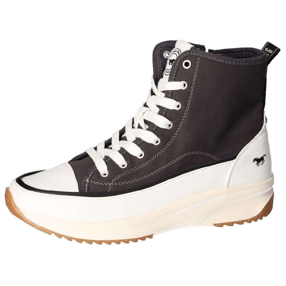 Mustang Shoes Schnürboots Plateau High Top-Sneaker Freizeitschuh mit Reißverschluss ▷ für