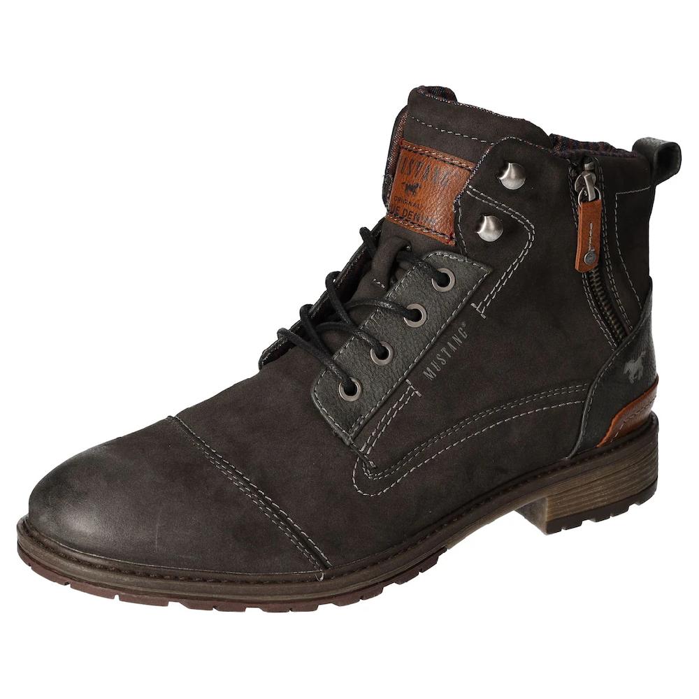 Mustang Shoes Schnürboots Winterboots Casual Stiefel mit stylischem Logodruck auf der Zunge kaufen
