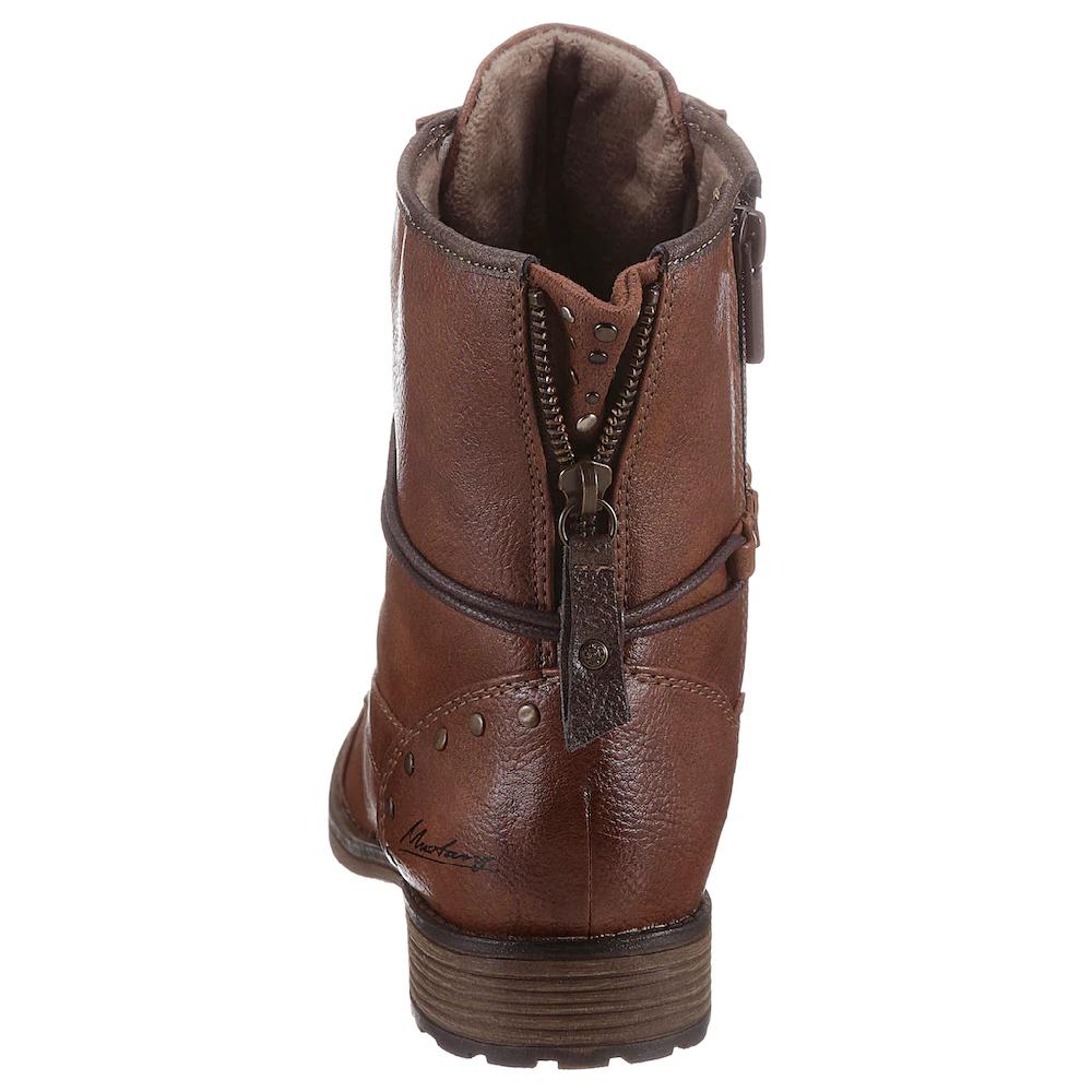 Mustang Shoes Schnürstiefelette Mit Schaftumspielender Schnürung Online Kaufen